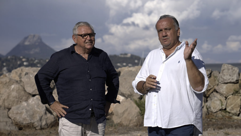 Mr.Gilles Vincent (left), Mayor of Saint-Mandrier & Mr.François Frigola (right)